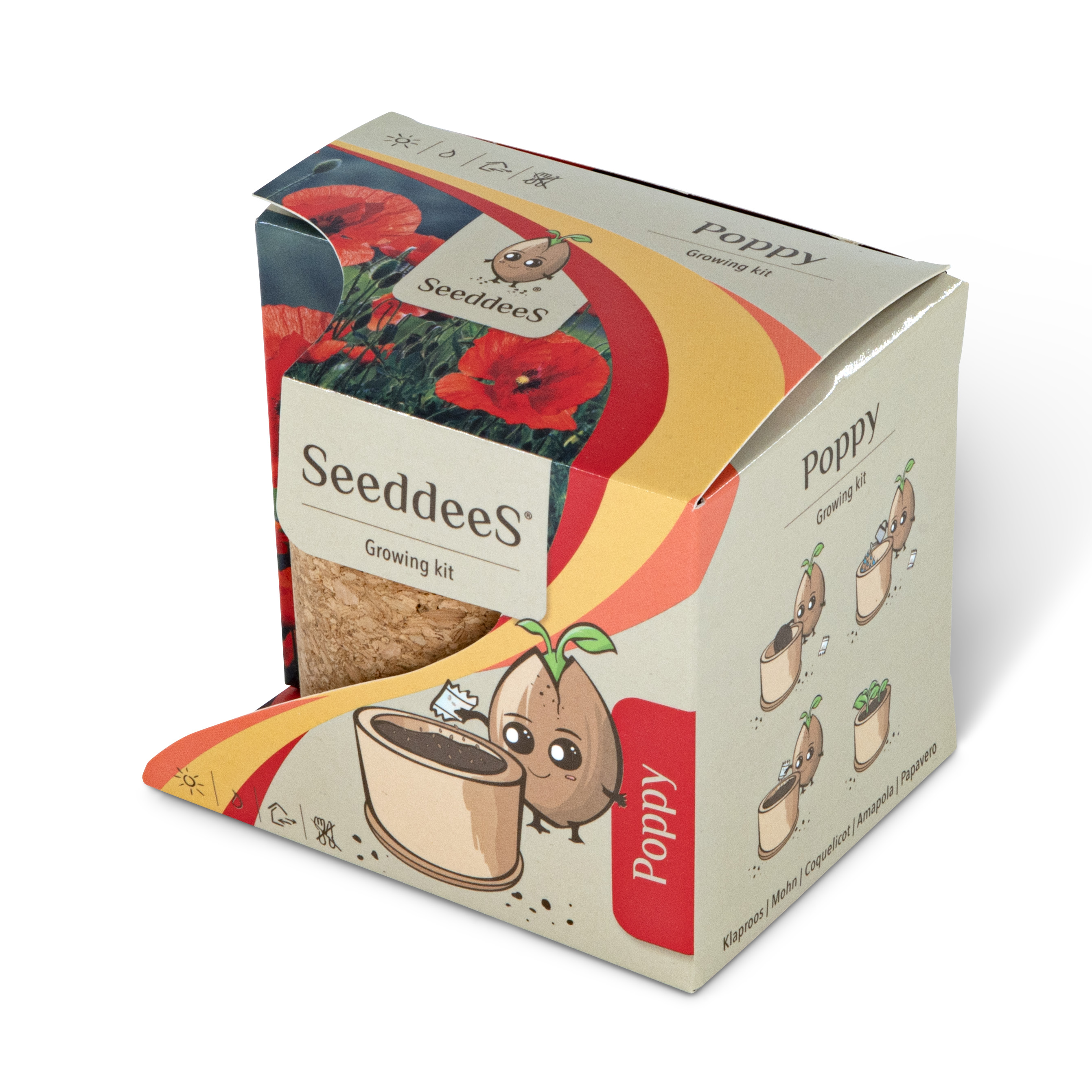 SeeddeeS® kweekset Klaproos - Kurkpot